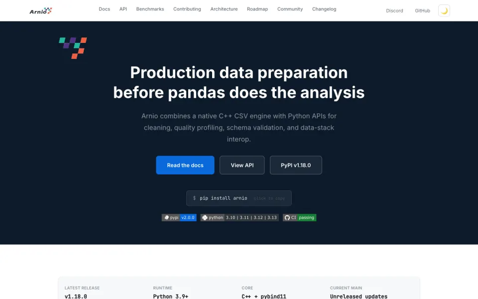 Arnio Data Clean Live Runtime Preview Poster