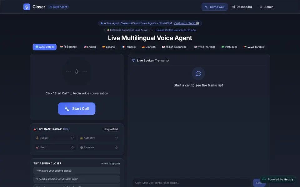 VoiceForge AI Live Runtime Preview Poster